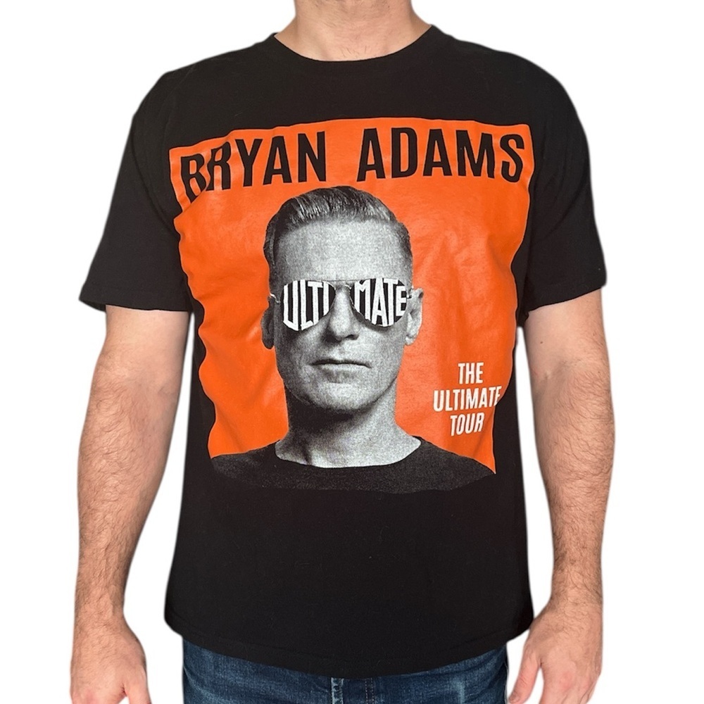 Black Bryan Adams 2018 tour Tee shirt